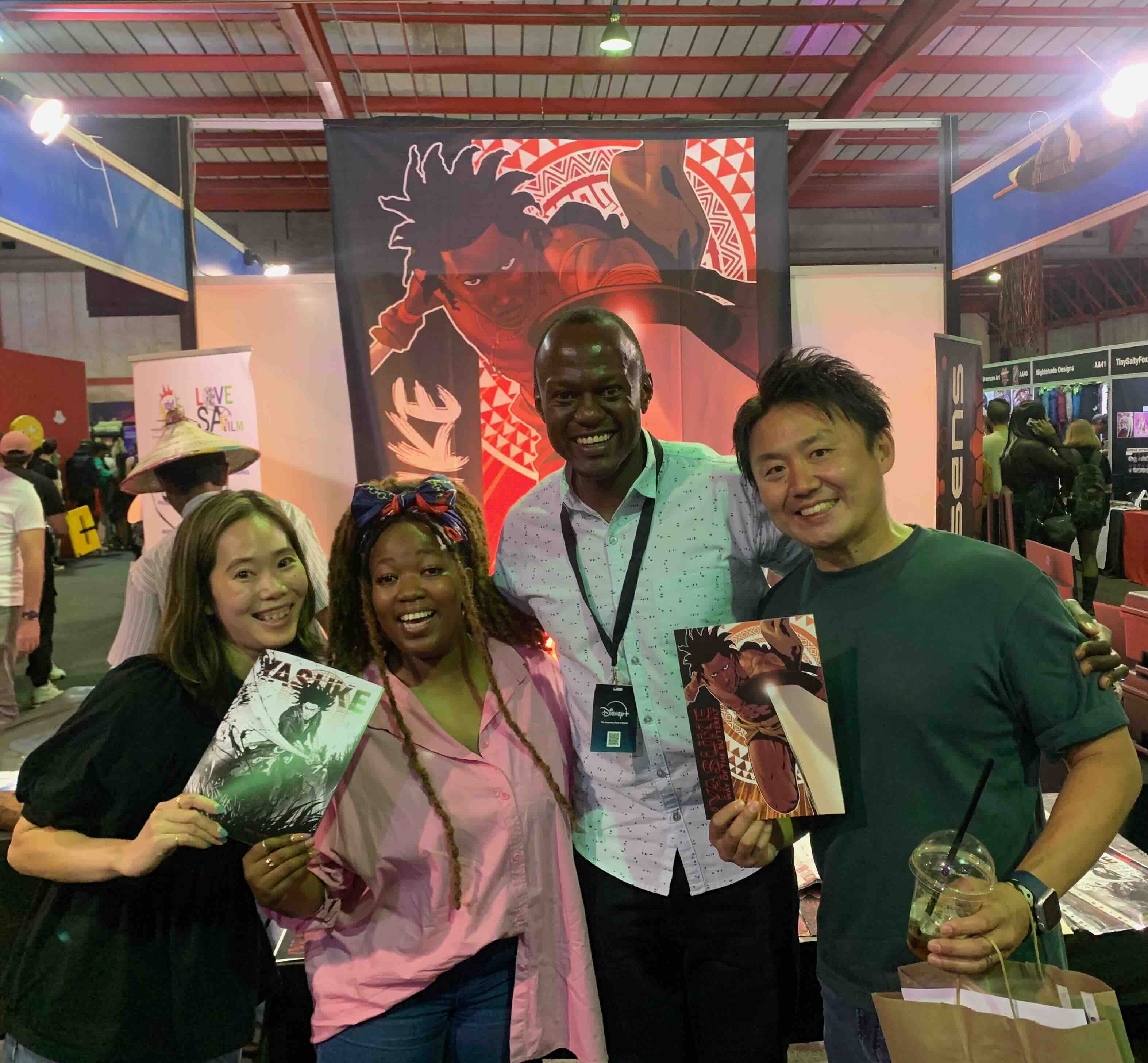 When you write a comic book about a samurai, you've got to pose with some Japanese fans, just for control.